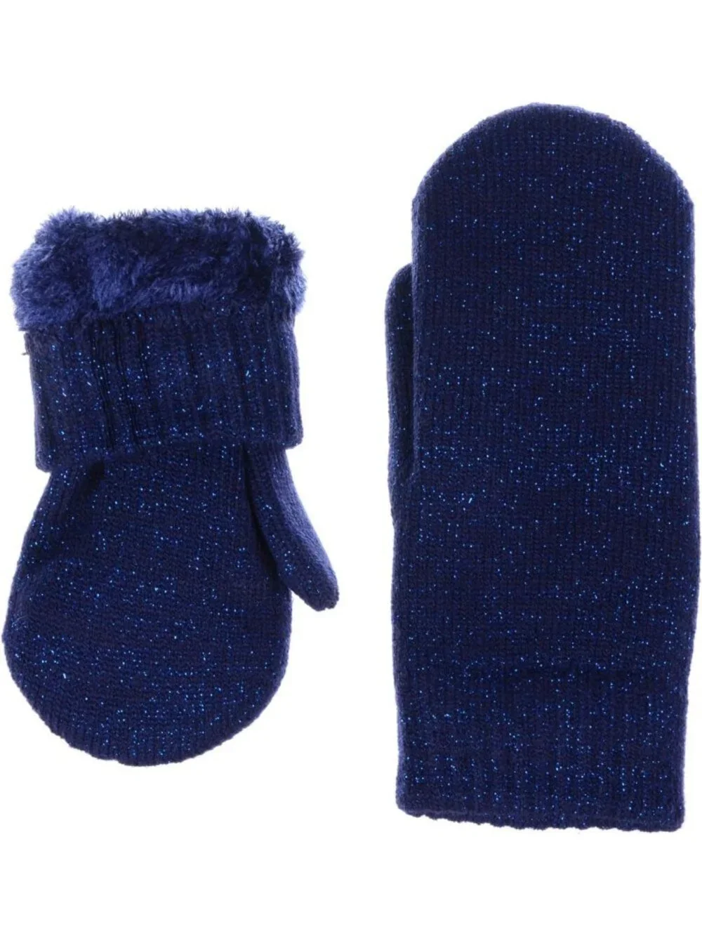 Toasty Warm Unisex Glitter Fleece Lined Knit Mittens | Winter Gloves for All